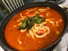自制泡菜虾滑汤锅-付掌柜在成都·热炒砂锅集(金禾店)