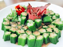 黑椒牛肉拼秋葵-将相和·海鲜蒸饺大连菜