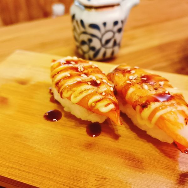 火炙蟹肉握寿司