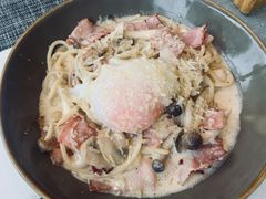 奶油汁培根溏心蛋意面-Future&Kitchen