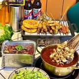 杭州西湖边东北烤串！人生建议：吃货币吃！！