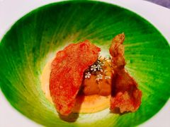 海胆，红甜椒酱，鲜虾片-九献·创意菜(亮马河饭店)
