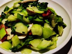 雪菜炒山药秋葵-小厨娘淮扬菜(清江苏宁广场店)