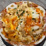 鸡皮饺子炒乌冬，碳水上头脑袋蒙
