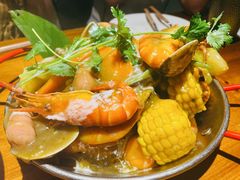 手抓海鲜黄咖喱味-仓库南洋海鲜小排档(柳河路店)