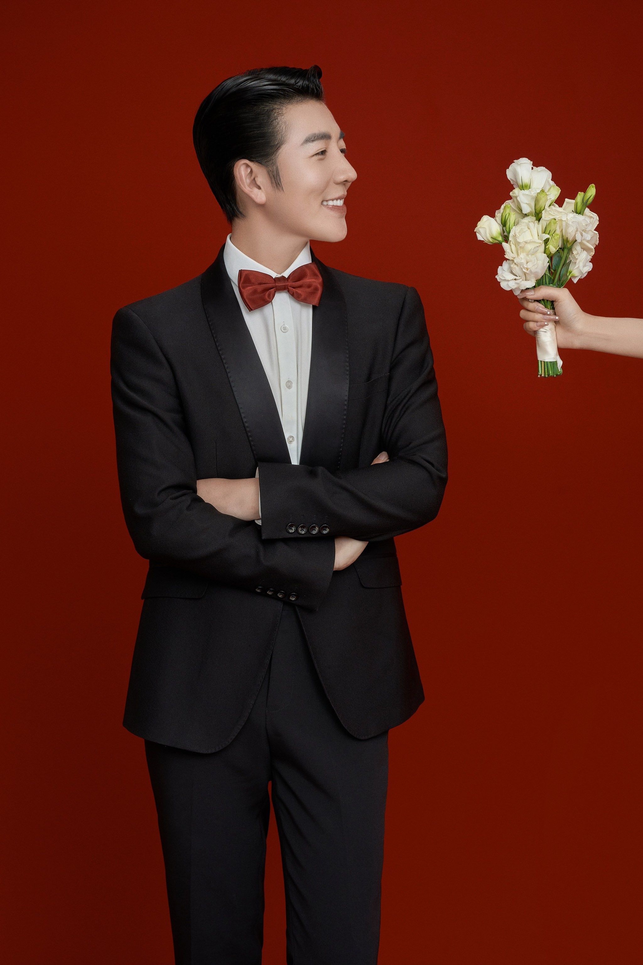 情侣婚纱照浓情红色系