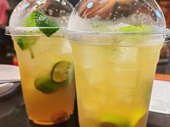 柠檬冰桔茶-探鱼·鲜青椒爽麻烤鱼(广州花都来又来店)