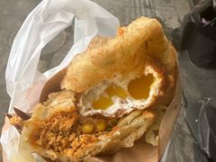 -小红车炸蛋葱油饼