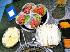 金针菇-芝士牛炭火烤肉