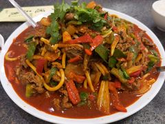 炒牛犊肉-靖远三虎特色羊羔肉