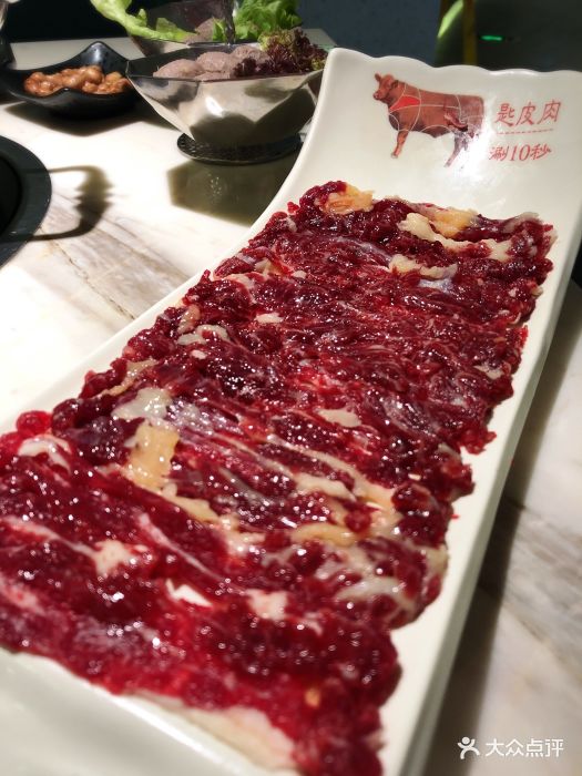 左庭右院鲜牛肉火锅(第一百货店)匙皮肉图片 第7张