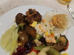 芦笋野菌煎元贝-上海苏宁宝丽嘉酒店·嘉府壹号中餐厅