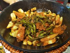 排骨豆角卷子-华盛园卷子王农家菜水库鱼