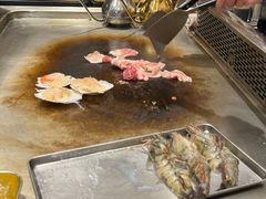 烤五花肉卷生菜-大神太神·铁板烧(瑞虹天地月亮湾店)