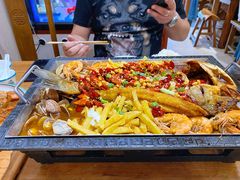 -东来菜馆•手抓海鲜家常菜•海鲜锅贴(鸽子窝店)
