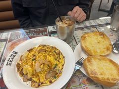 虾仁叉烧双拼滑蛋饭-旺记冰室(九龙中心大厦店)