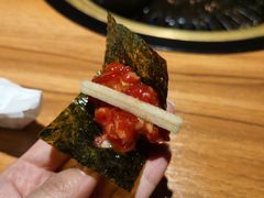 生拌牛肉-炼火烤肉店