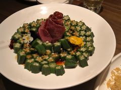 黑椒牛肉拼秋葵-将相和·海鲜蒸饺大连菜