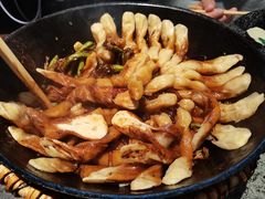 排骨豆角卷子-华盛园卷子王农家菜水库鱼