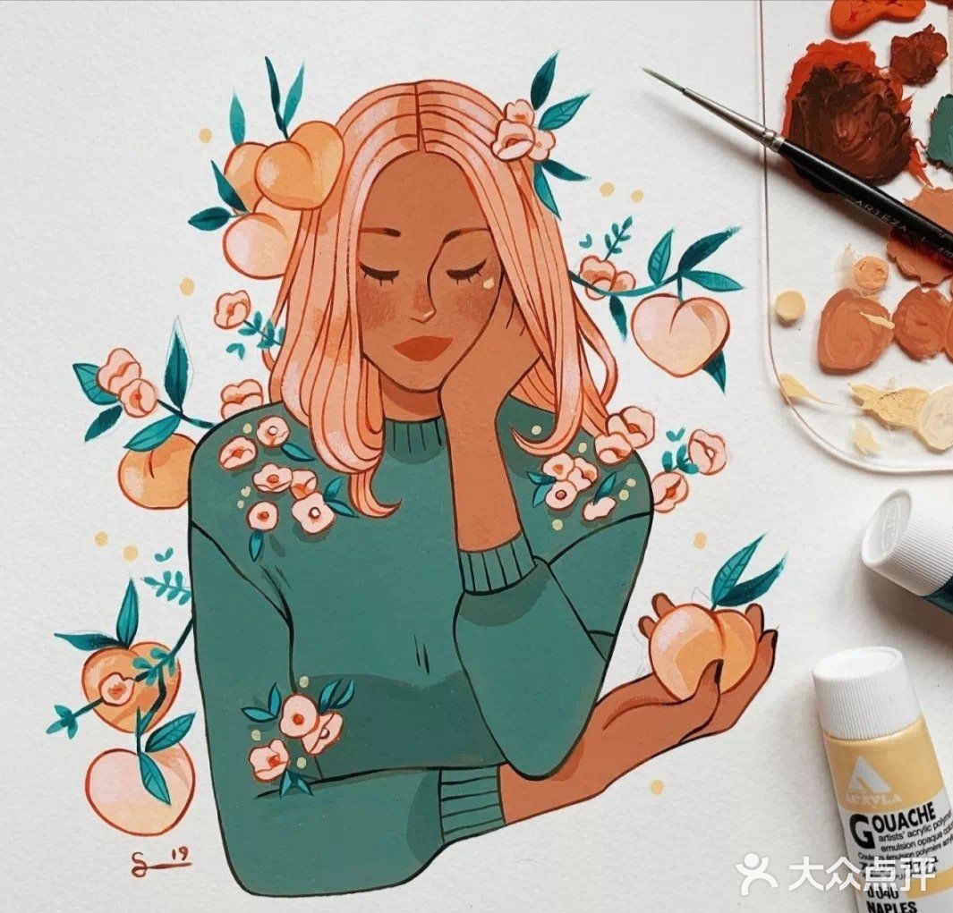 😍😍😍美得不要不要的手绘美女插画