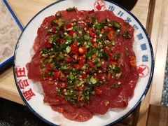 双椒鲜牛肉-喜悦小串丹东小黄牛海鲜烧烤大排档(民主广场店)
