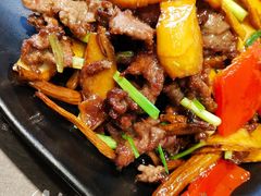 杂菌炒牛肉-潮十三潮汕砂锅粥(高新四路大都荟店)