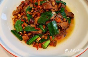 Stir-Fried Garlic Shoots with Preserved Meat