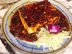 鲜菇酱拌自制芝士豆腐-上楼私房菜(院士路店)