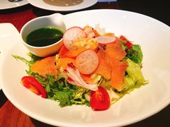 三文鱼大虾色拉-弗兰克牛排西餐厅Ribone steak house(柠檬花园店)