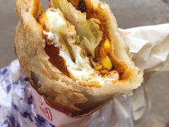 -小红车炸蛋葱油饼