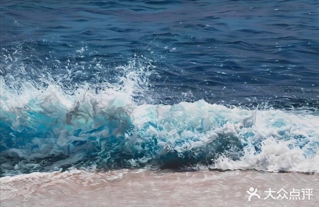 可曾听闻一笑百花开，喜欢画冰山的美女画家😙