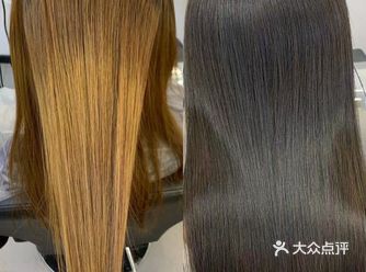 图片中的发色不用漂色,根据底色来制定相应 的配方掉色