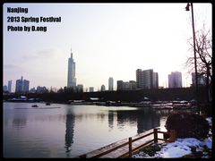 玄武湖远观紫峰大厦-紫峰大厦