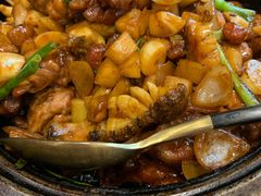 石锅鲍鱼葵花鸡-南山鲜虾面·活鲜小馆·海味大连菜(南山总店)