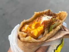 -小红车炸蛋葱油饼