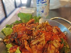 鱿鱼炒五花肉-富乐满韩国正宗炸鸡韩国料理(虹泉路店)