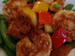 甜蜜豆如意菌XO酱虾球-宝丽轩中餐厅BAOLIXUAN