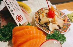 Salmon Sashimi and Hake Sashimi