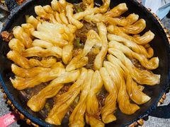 大公鸡粘卷子-华盛园卷子王农家菜水库鱼