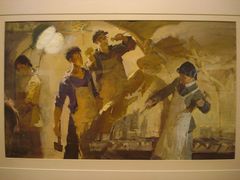 夏葆元·油画《三结合·支援亚非拉》-上海油画雕塑院