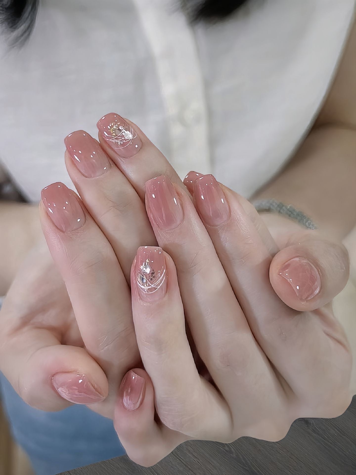 巨显白的仙女短甲97#黄皮显白美甲款式推荐 #高级耐看的小短甲
