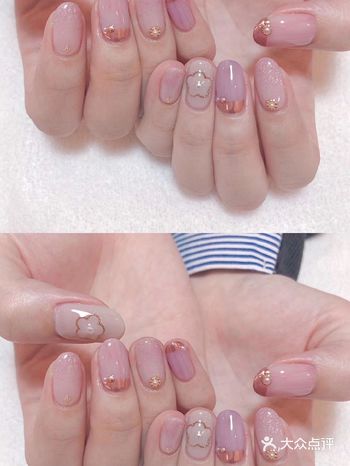 好好康啊，简直挑不出来一点毛病，很温柔的一款美甲