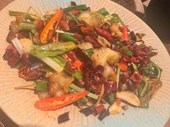 炒牛胸口油-浩海火燒雲傣家菜(芮欧百货店)