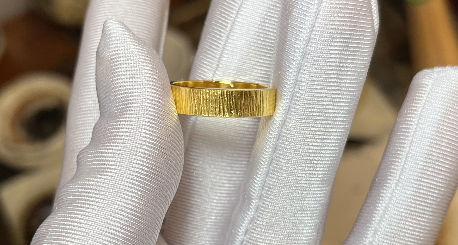 今日手工分享树皮纹戒指