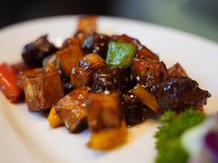 茶树菇炒安格斯牛肉粒-利顺德大饭店·水岸中餐厅(小白楼店)