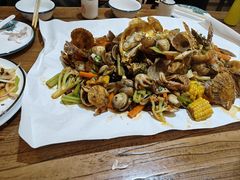 -东来菜馆•手抓海鲜家常菜•海鲜锅贴(鸽子窝店)