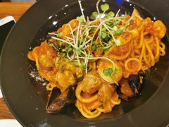 海鲜番茄意面-机器人火炉披萨