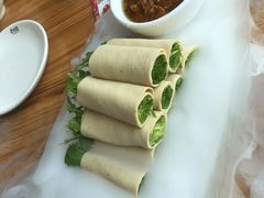 健康野菜卷起来蘸酱-东北人粗粮饺子坊(南山店)