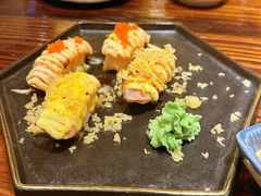 火炙三文鱼寿司四味-鸟鹏烧鸟居酒屋(熙龙湾店)