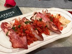 蒜香枪鱿配鹰嘴豆泥-艾雷牛排馆 LA.Prime Steakhouse